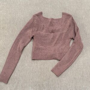 Dusty Pink Long Sleeve Knit Top